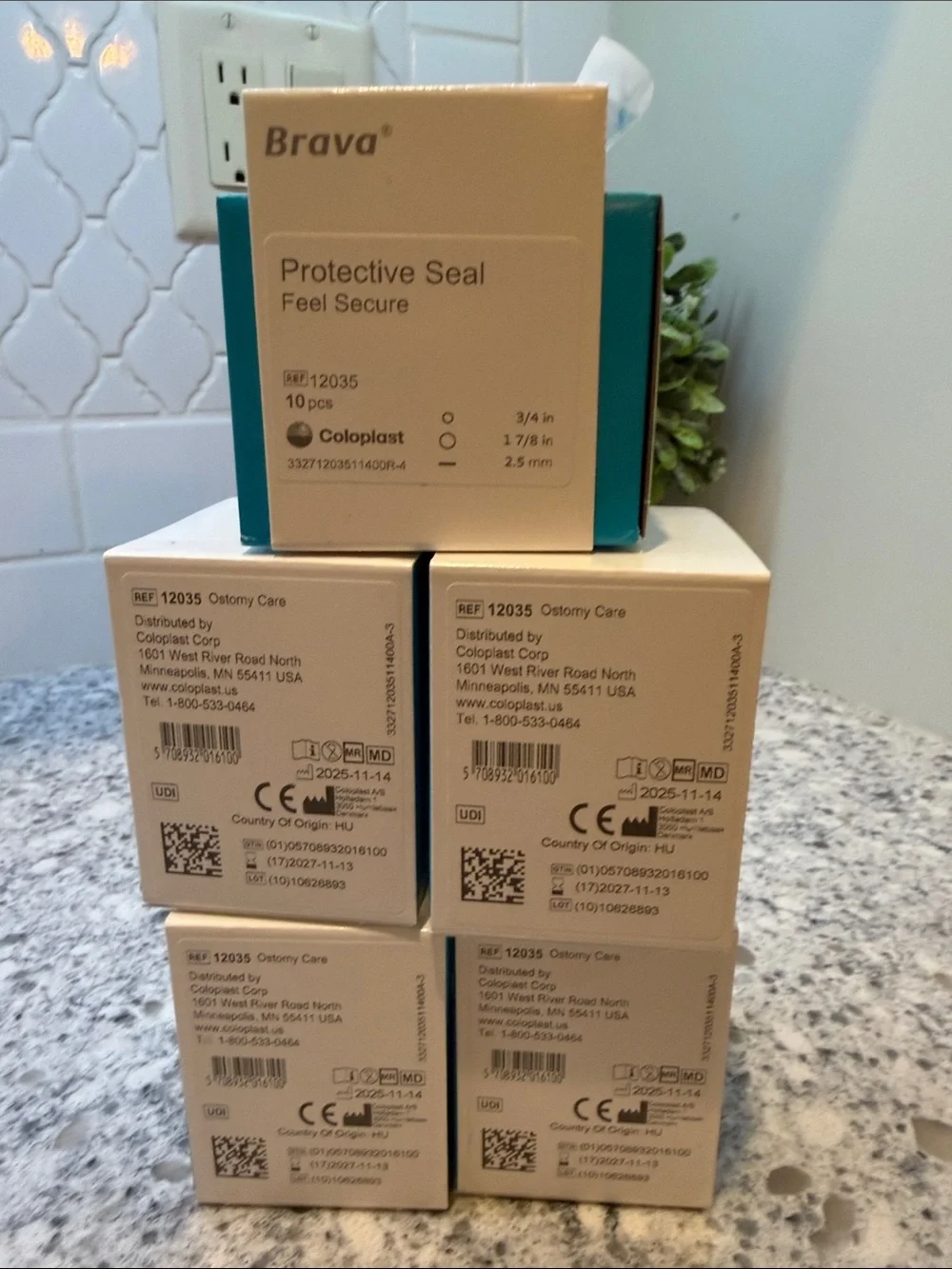 Coloplast 12035 Brava® Protective Seals. 10 pc each box x4 plus 6 ..3/4-1 7/8